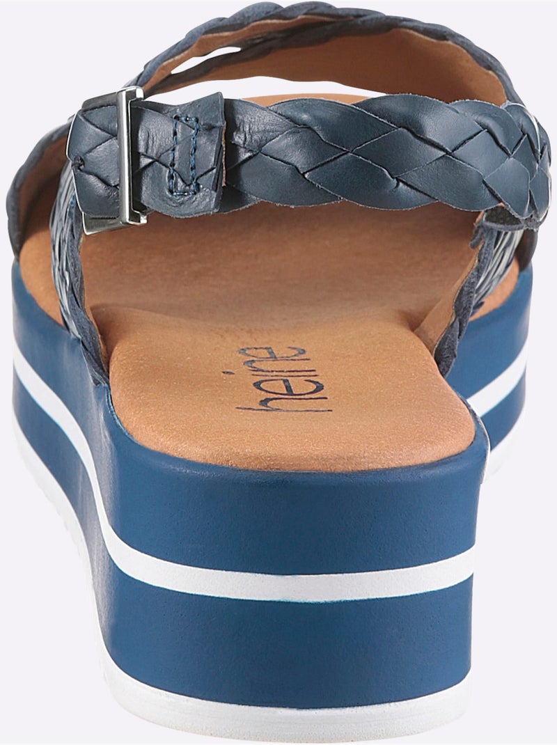 Sandales De Fabrication Espagnole - Taille Standard - Helline Bleu marine - Kiabi