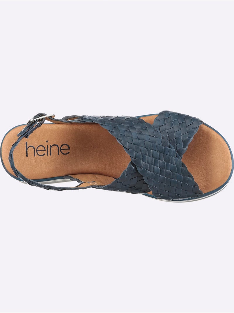 Sandales De Fabrication Espagnole - Taille Standard - Helline Bleu marine - Kiabi