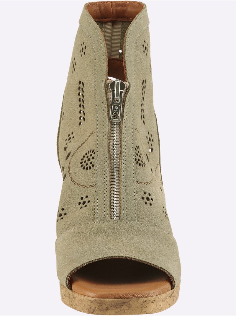 Sandales De Fabrication Espagnole - Taille Standard - Helline Kaki - Kiabi