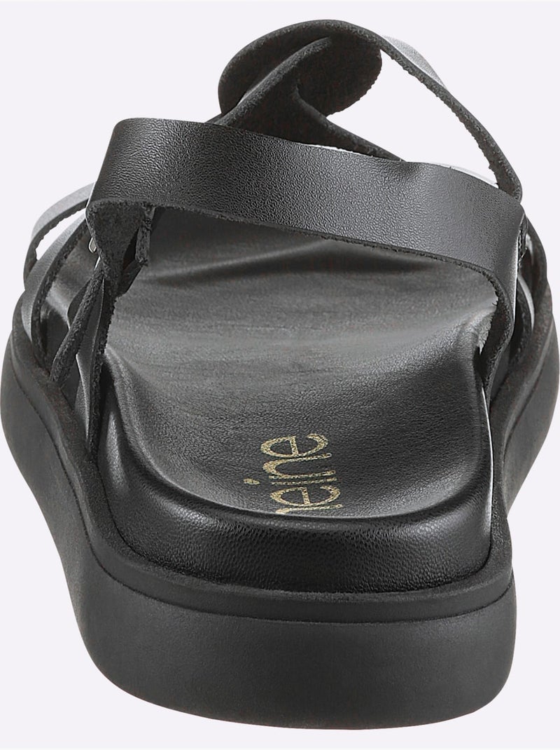 Sandales De Fabrication Espagnole - Taille Standard - Helline Noir - Kiabi