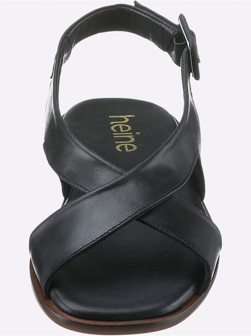 Sandales De Fabrication Espagnole - Taille Standard - Helline Noir - Kiabi