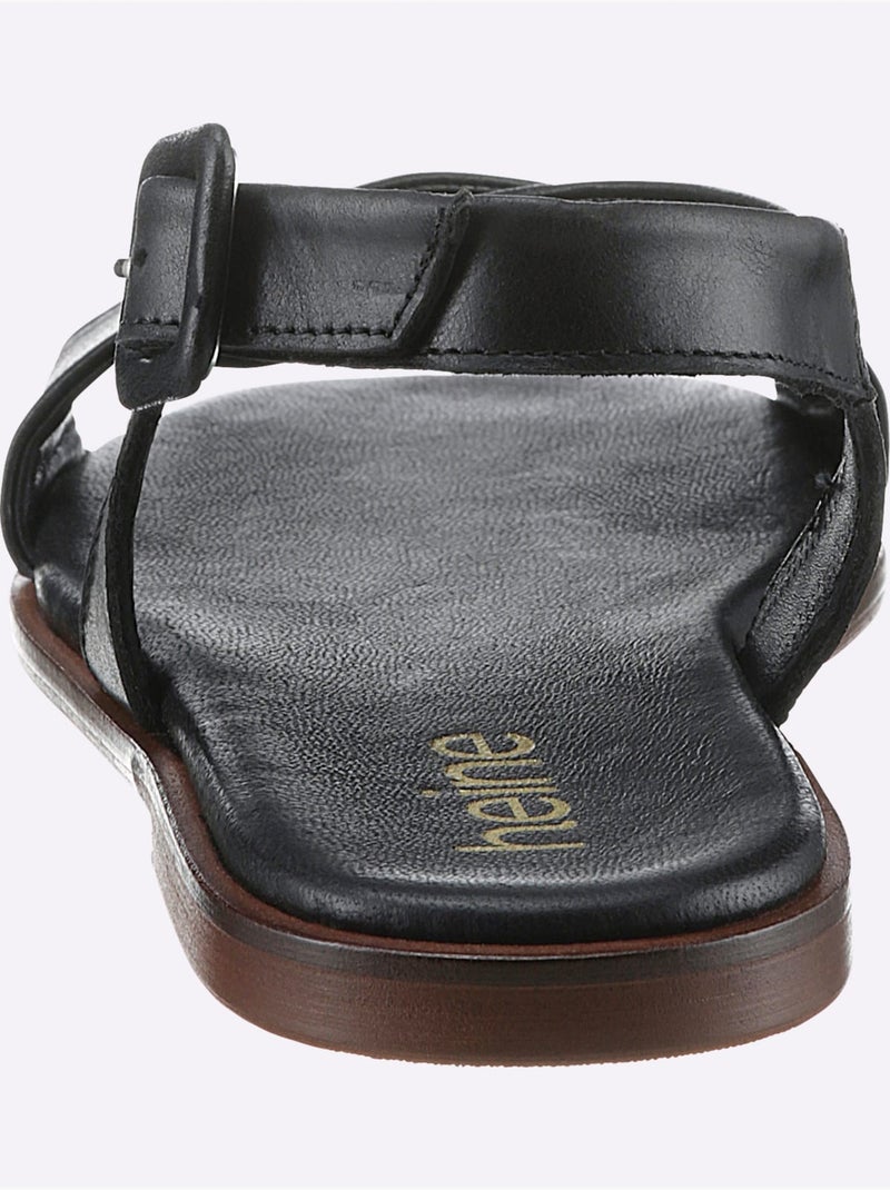 Sandales De Fabrication Espagnole - Taille Standard - Helline Noir - Kiabi