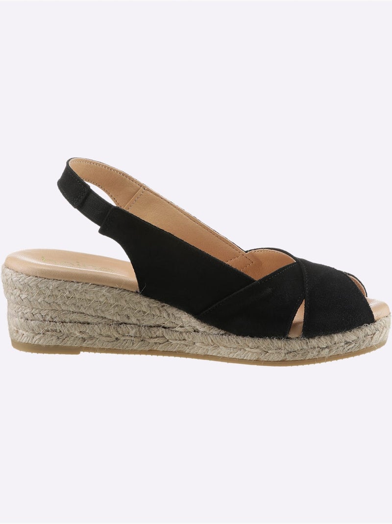 Sandales De Fabrication Espagnole - Taille Standard - helline Noir - Kiabi