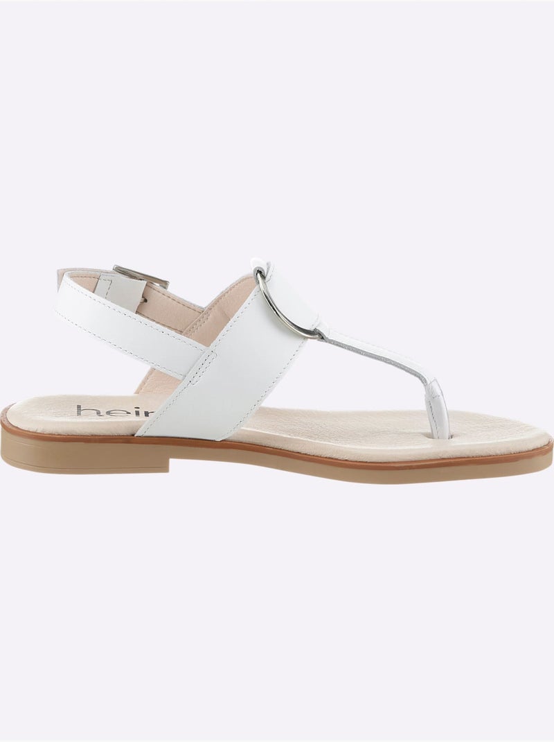 Sandales De Fabrication Portugaise - Taille Standard - Helline Blanc - Kiabi