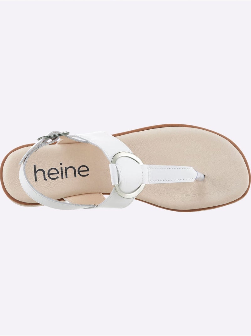 Sandales De Fabrication Portugaise - Taille Standard - Helline Blanc - Kiabi
