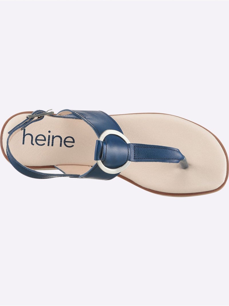 Sandales De Fabrication Portugaise - Taille Standard - Helline Bleu - Kiabi