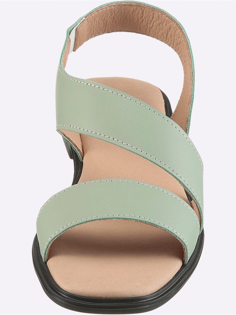 Sandales De Fabrication Portugaise - Taille Standard - Helline Menthe - Kiabi