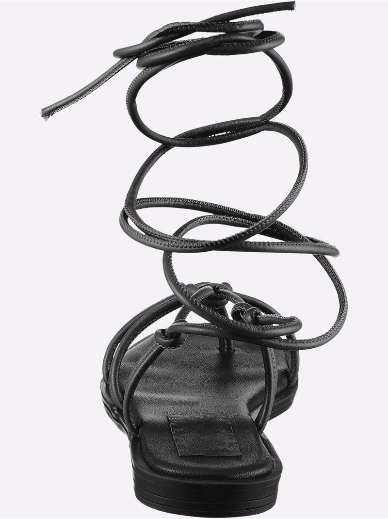 Sandales De Fabrication Portugaise - Taille Standard - Helline Noir - Kiabi