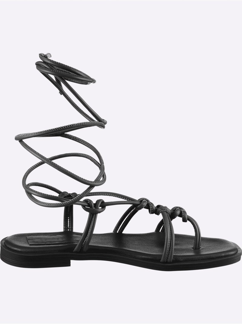 Sandales De Fabrication Portugaise - Taille Standard - Helline Noir - Kiabi