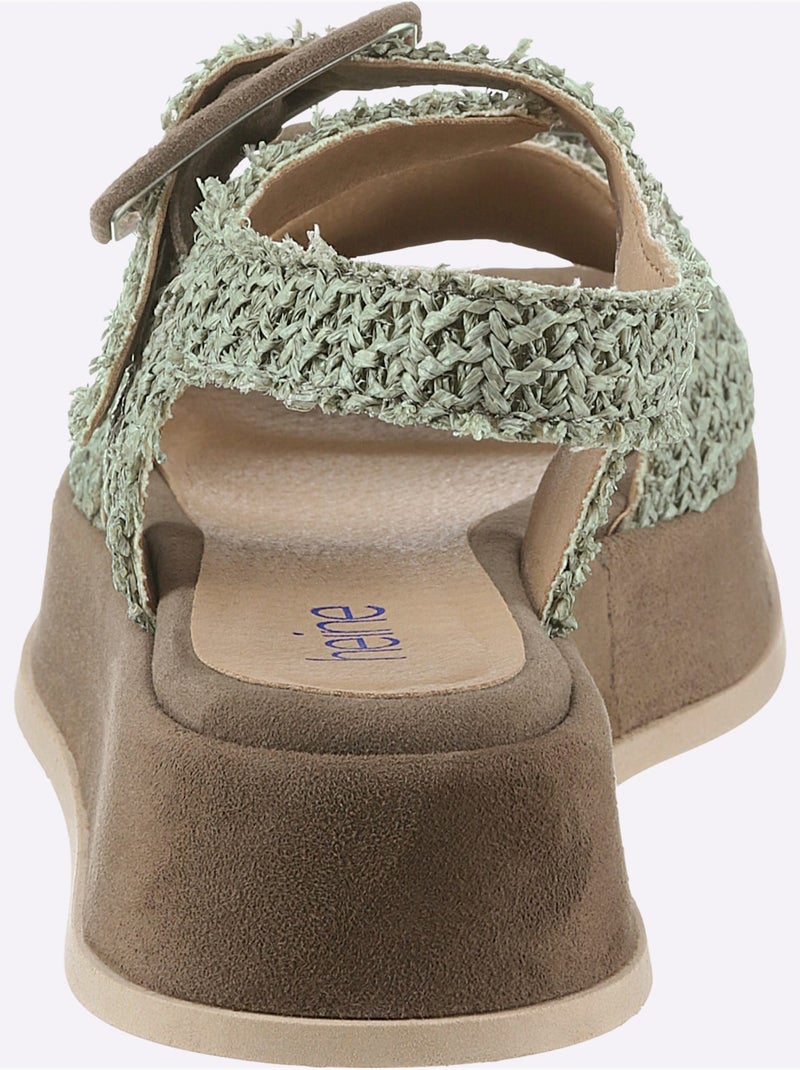 Sandales De Fabrication Portugaise - Taille Standard - Helline Vert kaki - Kiabi