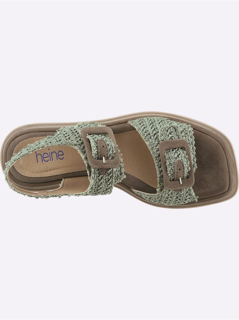 Sandales De Fabrication Portugaise - Taille Standard - Helline Vert kaki - Kiabi
