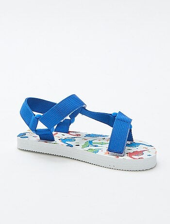 Sandales de plage avec lanières en textile