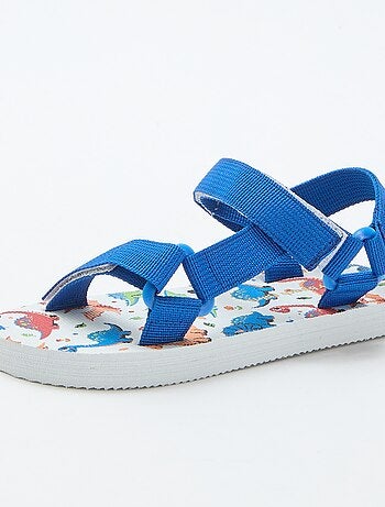 Sandales de plage avec lanières en textile