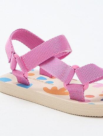 Sandales de plage avec lanières textile