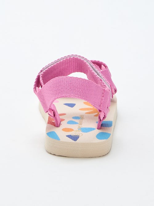 Sandales de plage avec lanières textile - Kiabi Sandales de plage avec lanières textile - Kiabi