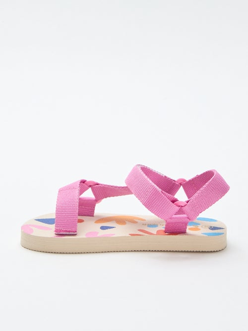 Sandales de plage avec lanières textile - Kiabi Sandales de plage avec lanières textile - Kiabi