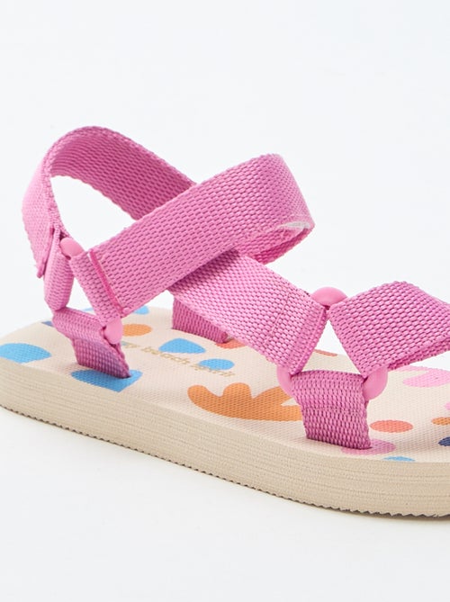 Sandales de plage avec lanières textile - Kiabi Sandales de plage avec lanières textile - Kiabi