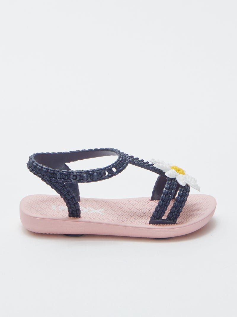 Sandales de plage marguerite Bleu - Kiabi