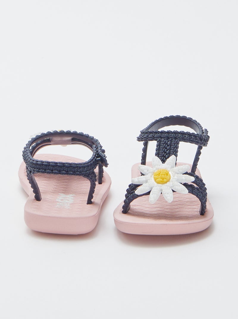 Sandales de plage marguerite Bleu - Kiabi