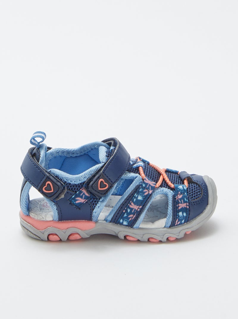 Sandales de sport à scratch BLEU - Kiabi