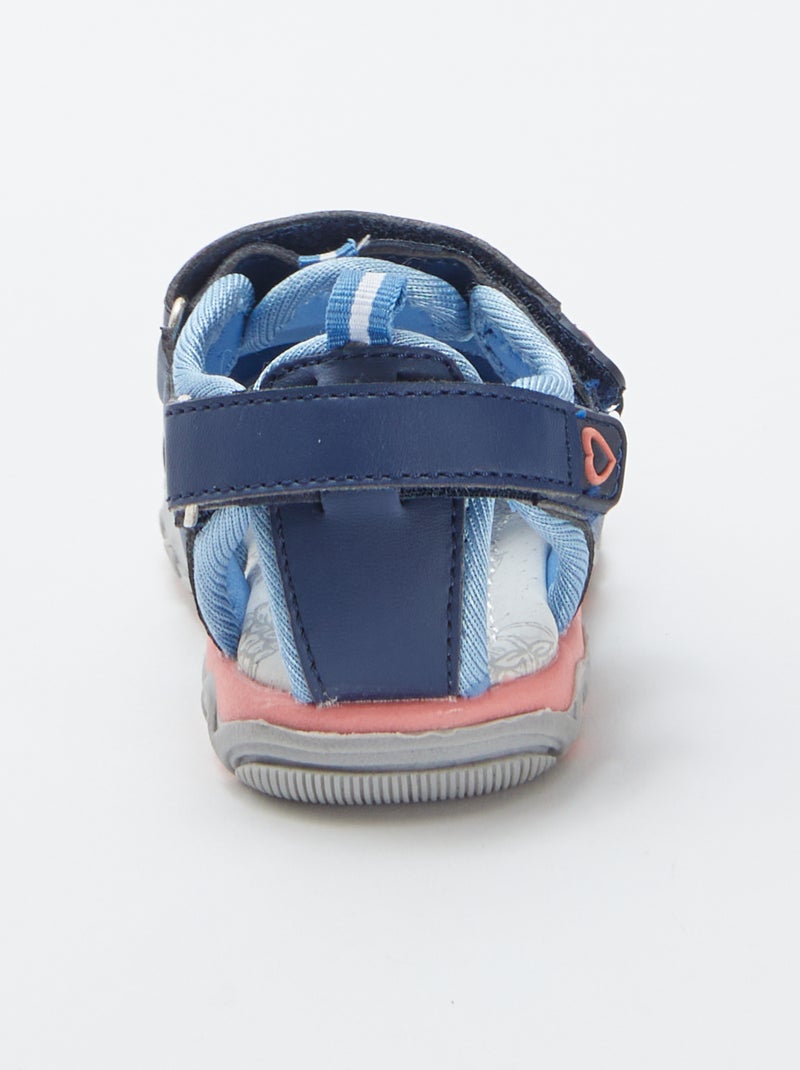 Sandales de sport à scratch BLEU - Kiabi