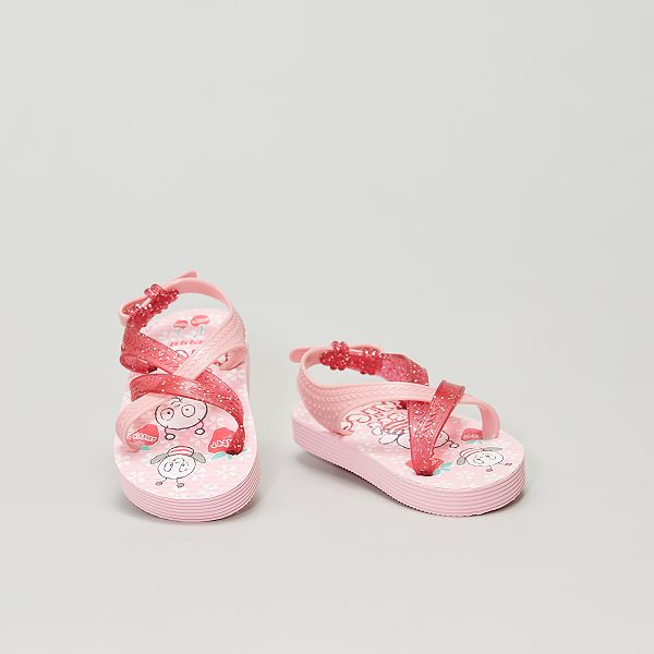 Sandales D Eau Avec Talons Reglables Bebe Fille Rose Kiabi 8 00