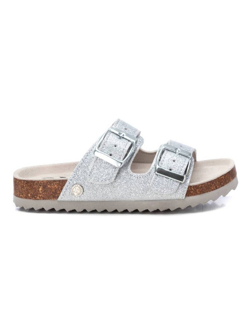 Sandales décontractées à boucle Argent - Kiabi