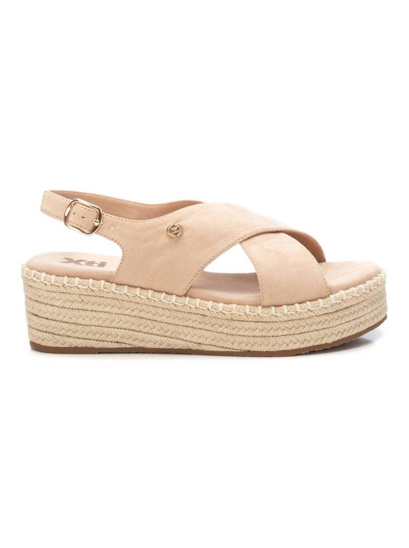 Sandales décontractées à boucle avec semelle compensée Beige - Kiabi