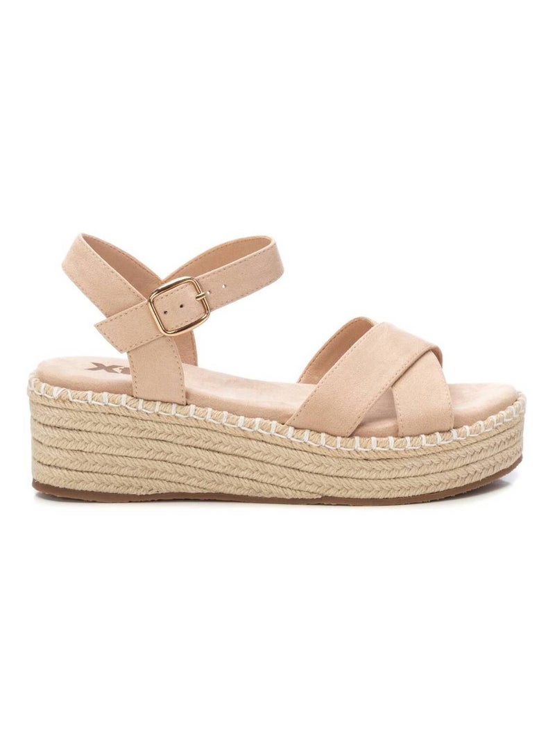 Sandales décontractées à boucle avec semelle compensée Beige - Kiabi
