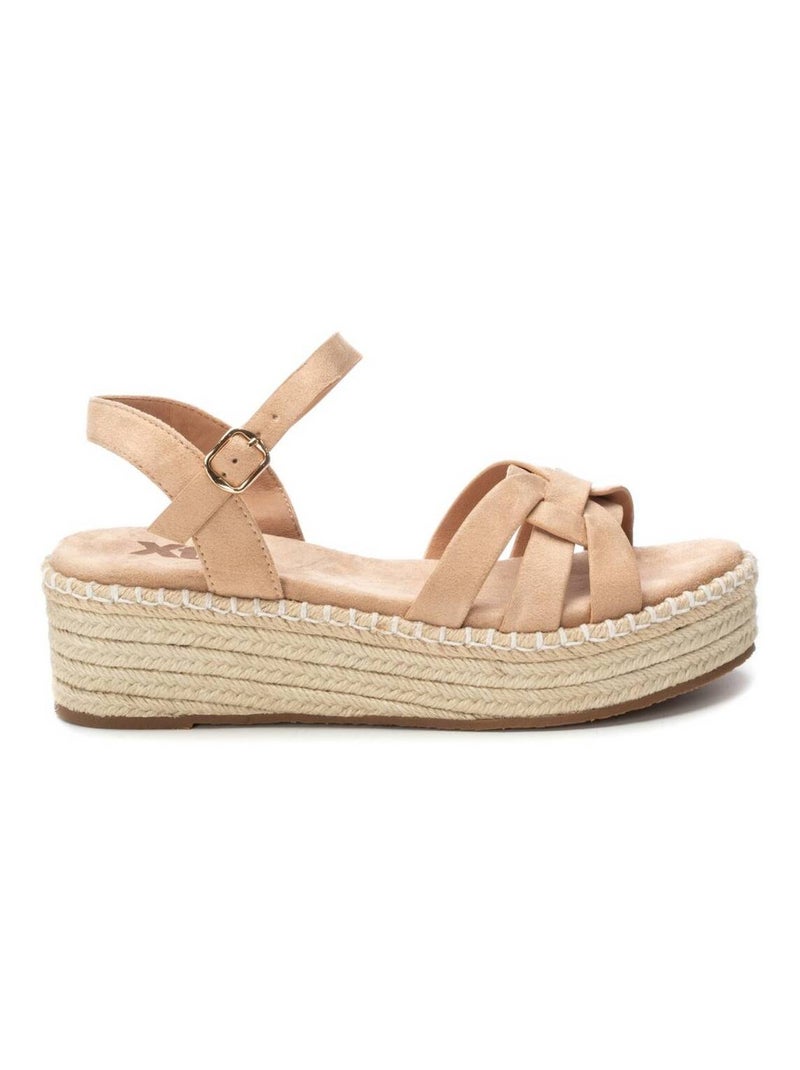 Sandales décontractées à boucle avec semelle compensée Beige - Kiabi