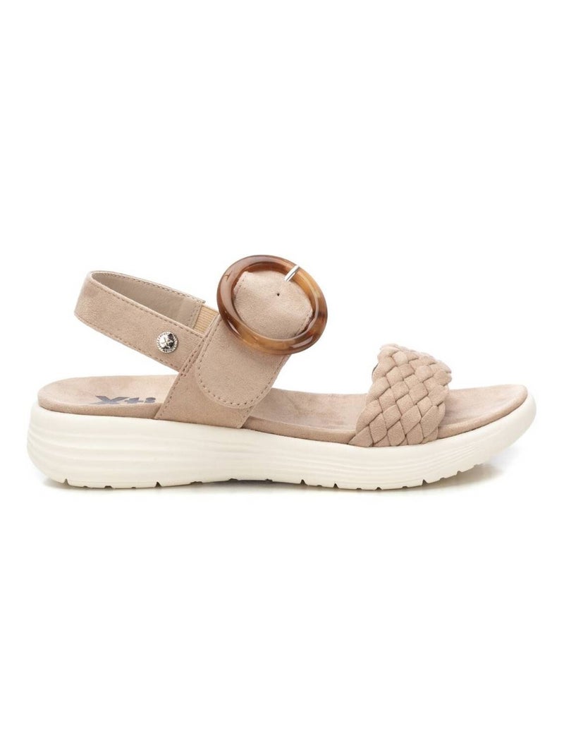 Sandales décontractées à boucle Beige - Kiabi