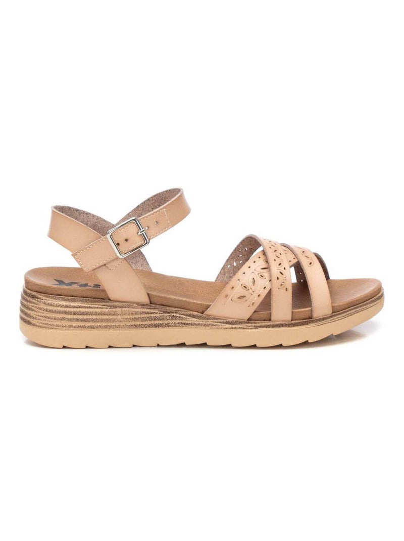 Sandales décontractées à boucle Beige - Kiabi