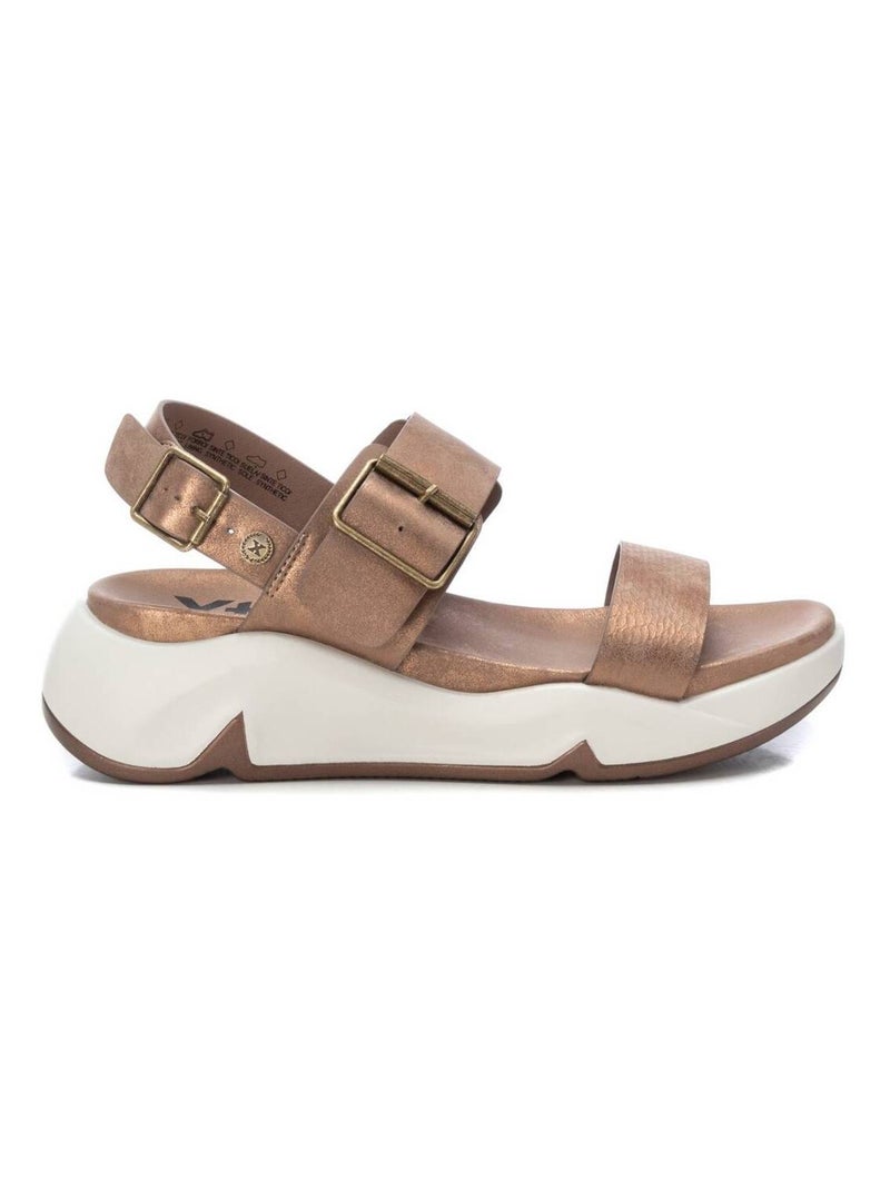 Sandales décontractées à boucle Bronze - Kiabi