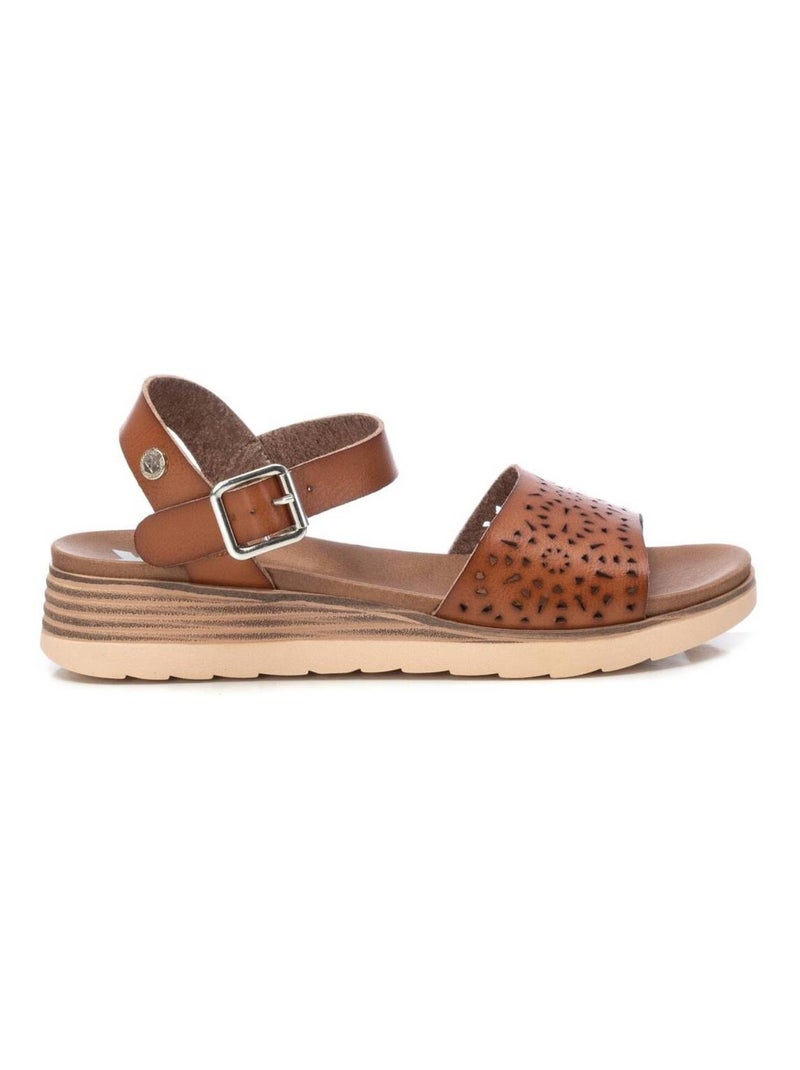 Sandales décontractées à boucle Taupe - Kiabi
