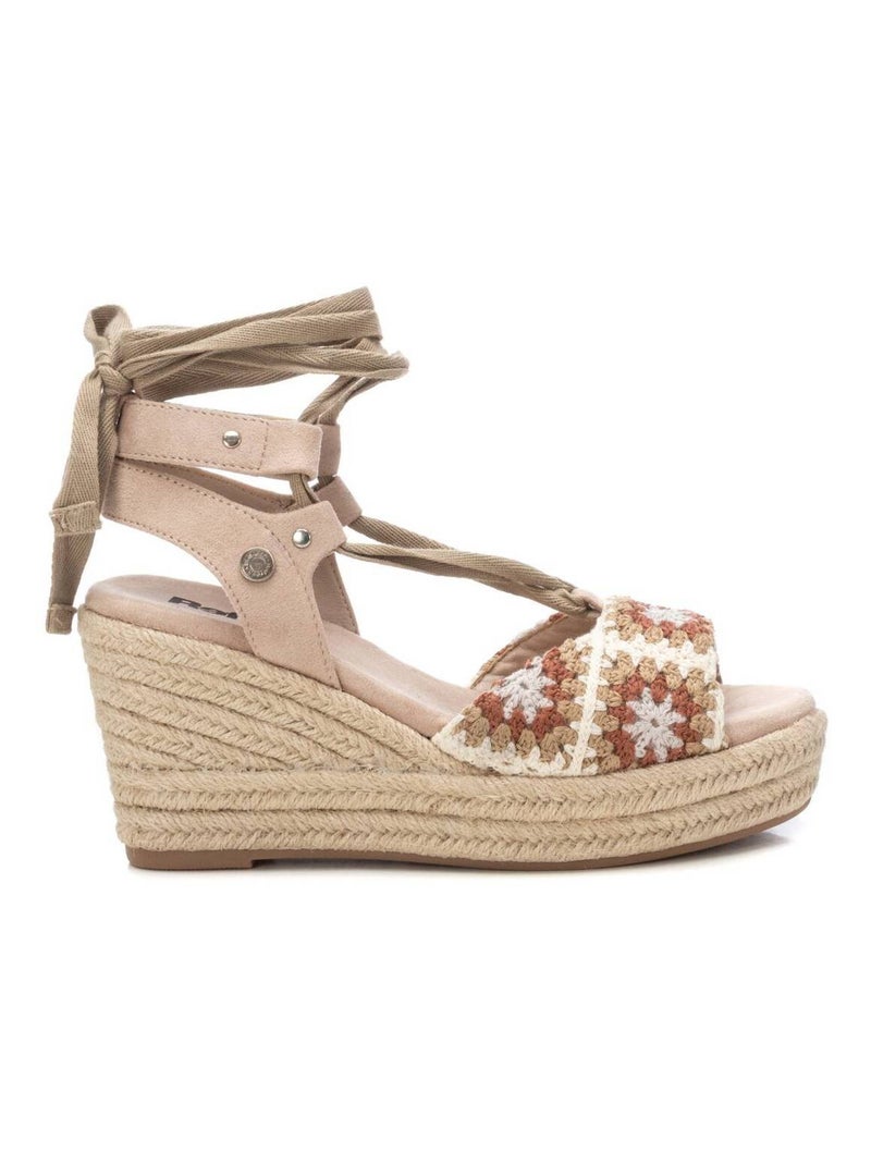 Sandales décontractées à bride cheville avec semelle compensée Beige - Kiabi