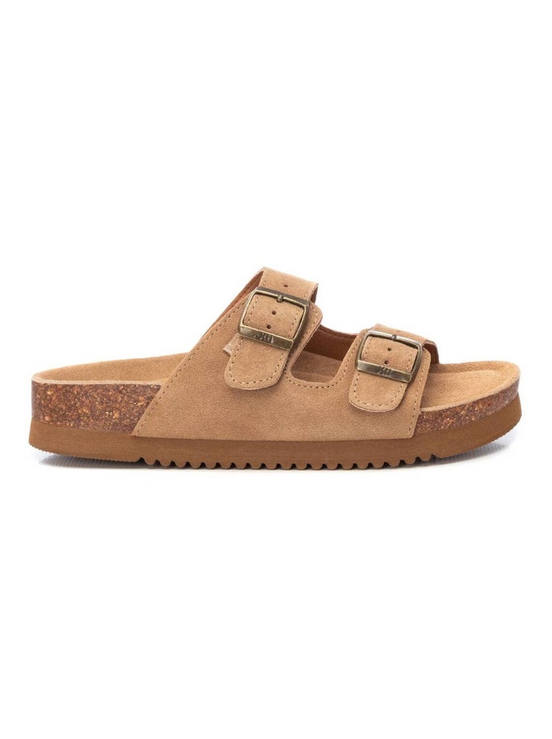 Sandales décontractées à enfiler Camel - Kiabi