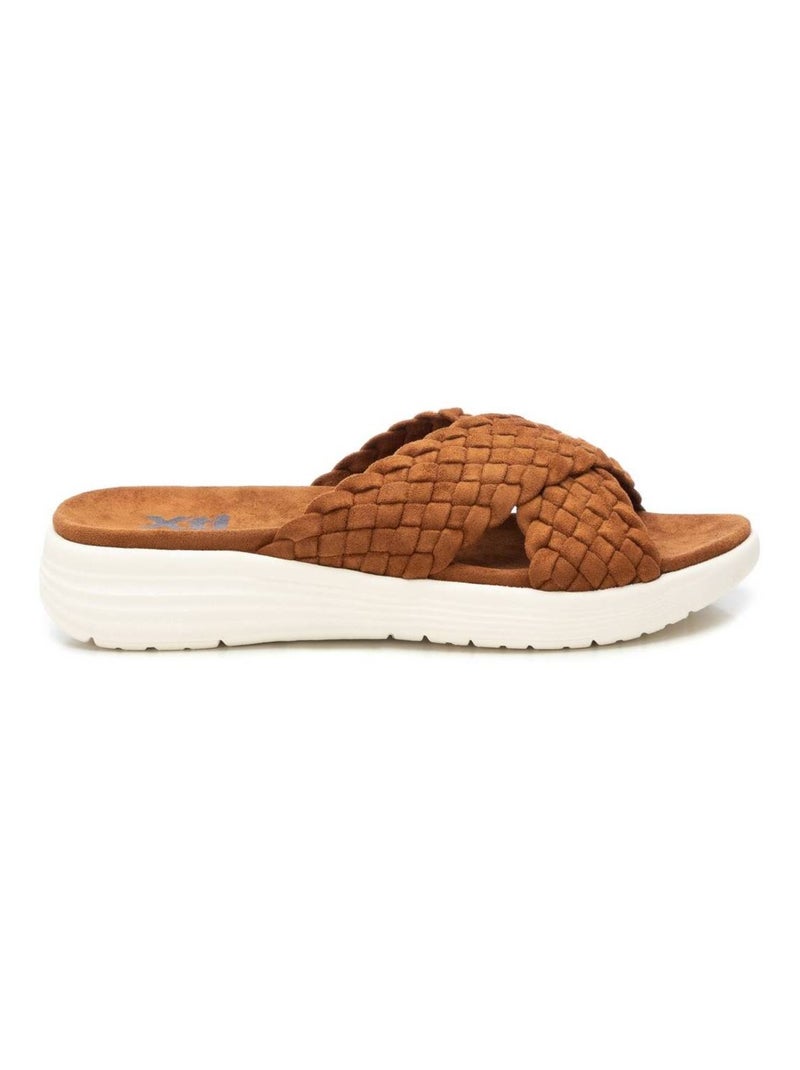 Sandales décontractées à enfiler Camel - Kiabi