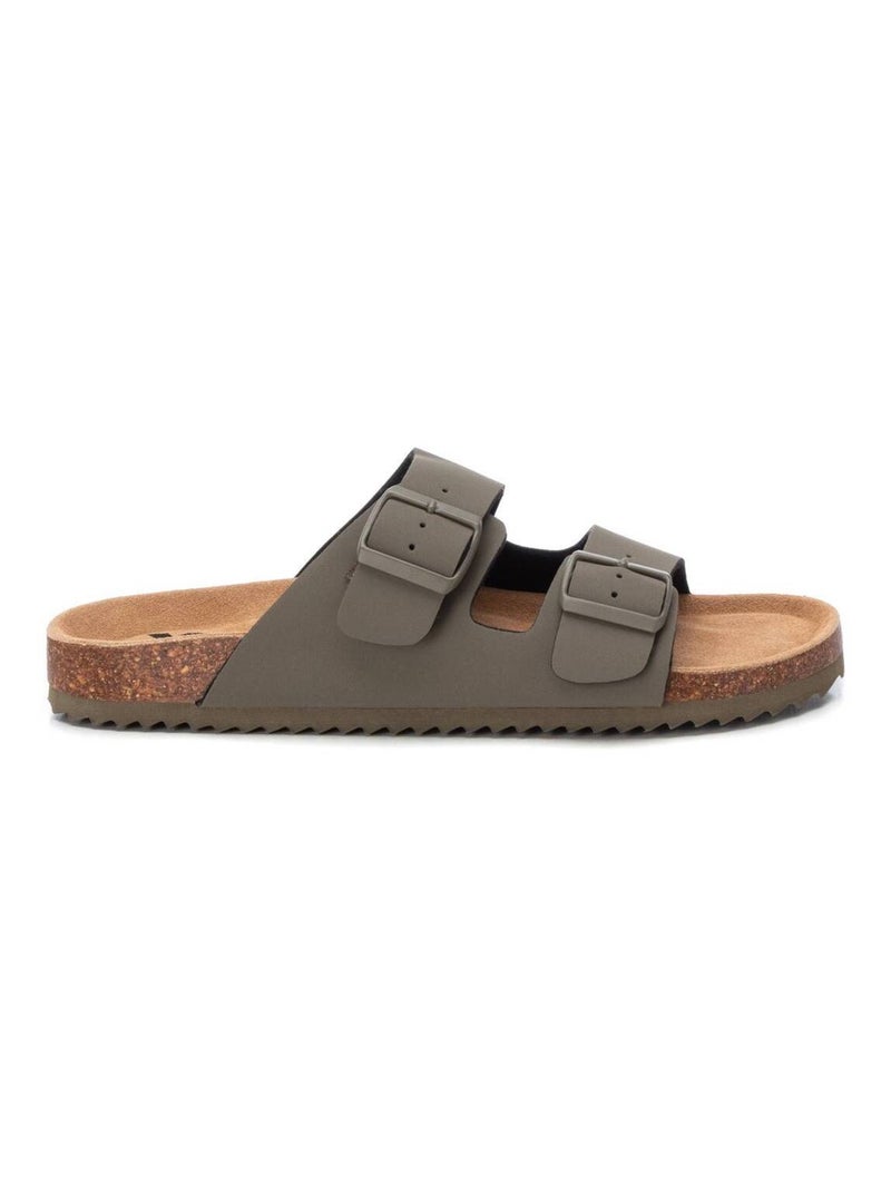 Sandales décontractées à enfiler Kaki - Kiabi