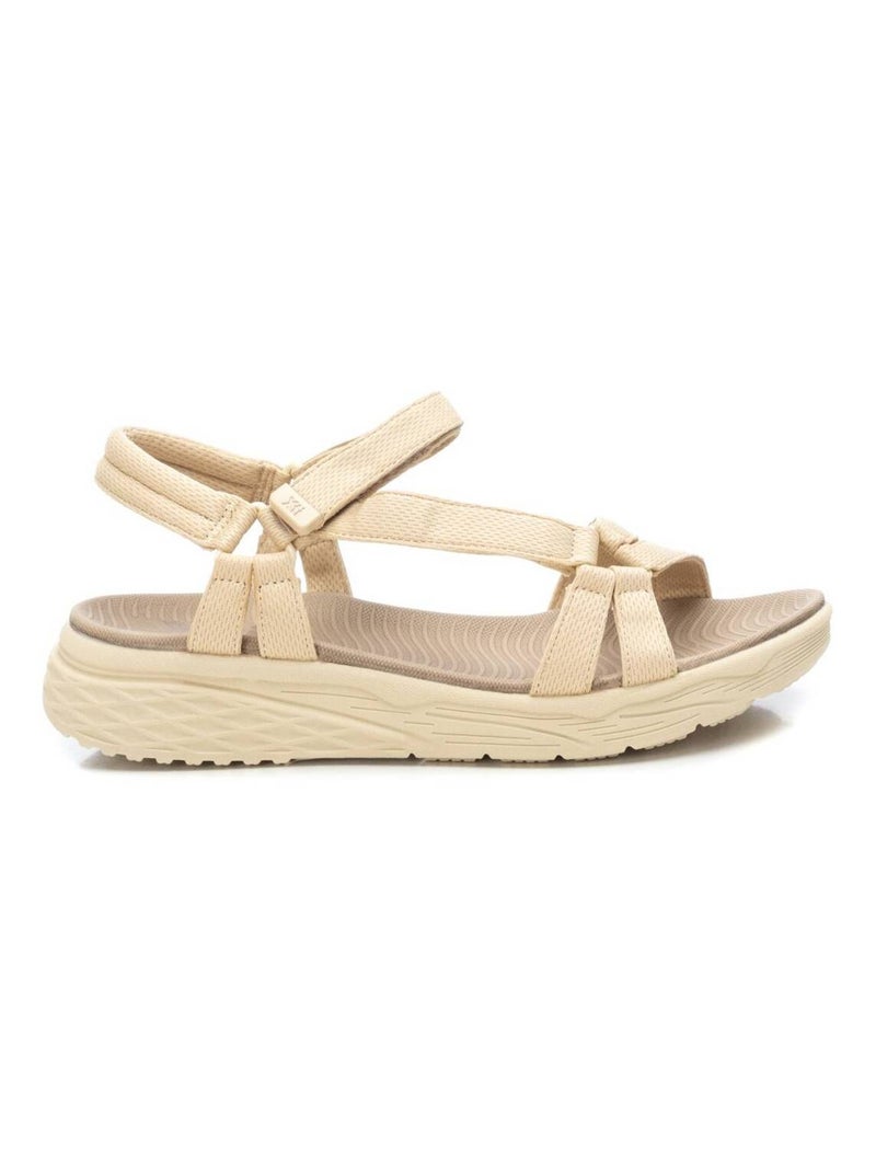 Sandales décontractées à sangle ajustable Beige - Kiabi