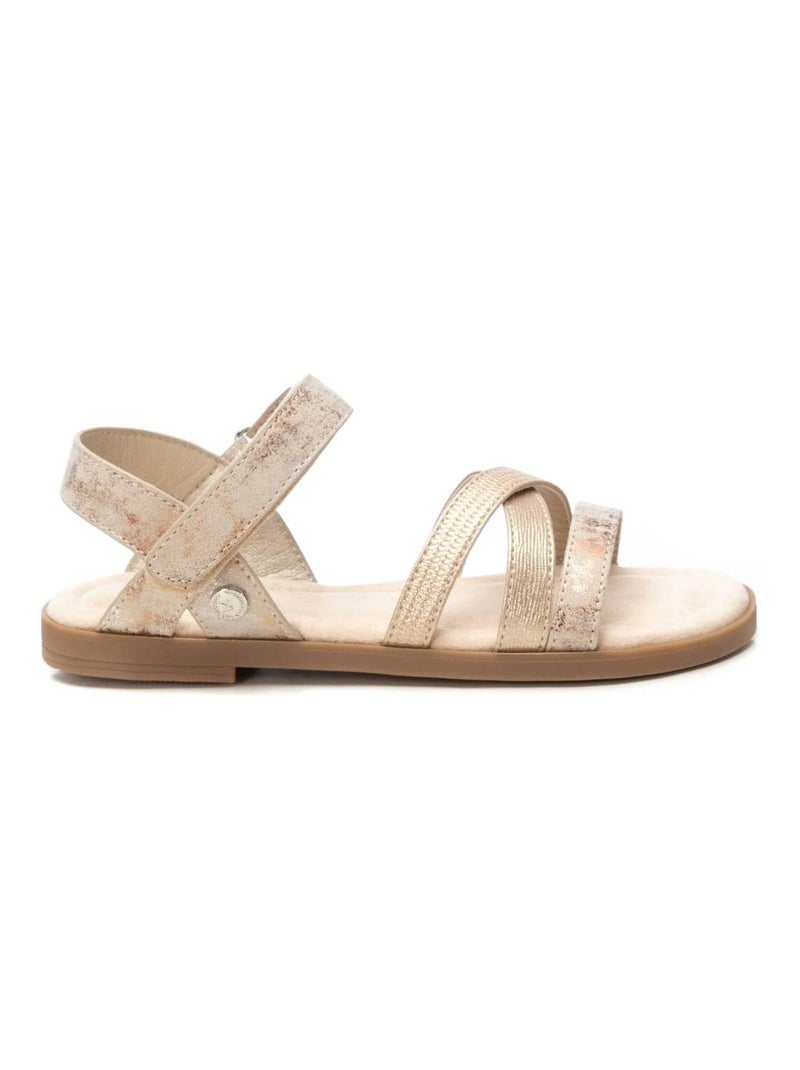 Sandales décontractées à sangle ajustable Beige - Kiabi