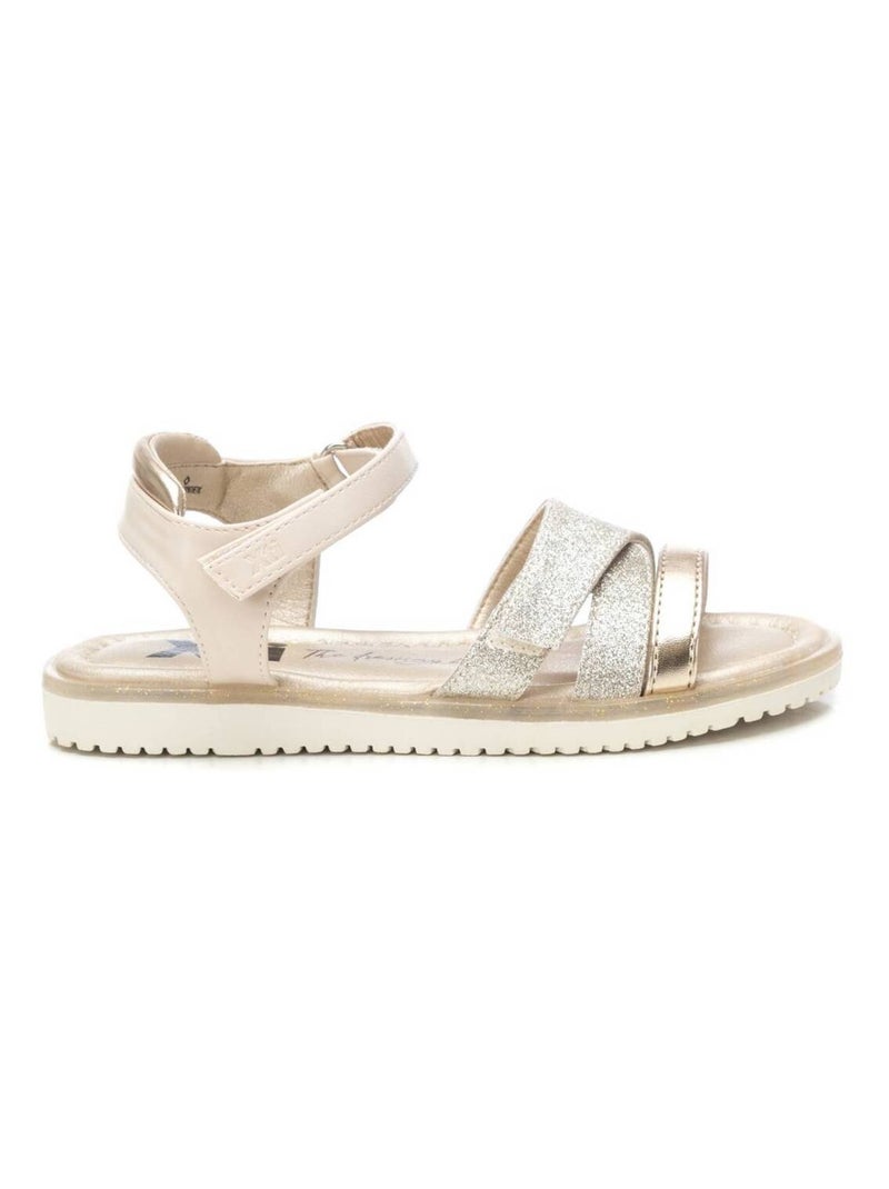 Sandales décontractées à sangle ajustable Beige - Kiabi