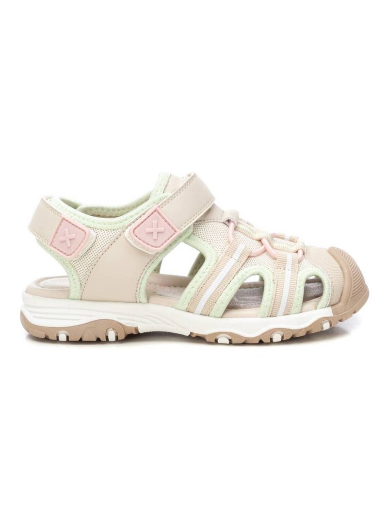 Sandales décontractées à sangle ajustable Beige - Kiabi