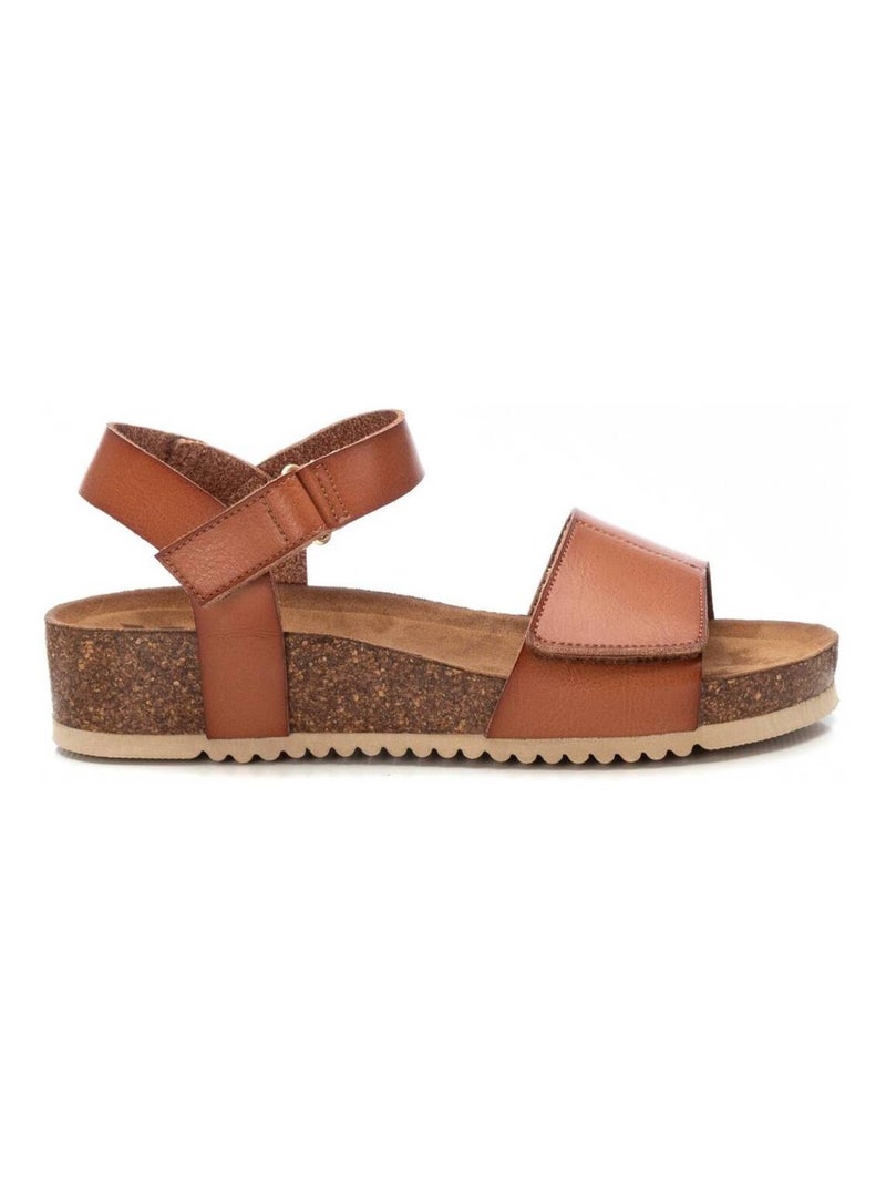 Sandales décontractées à sangle ajustable Camel - Kiabi