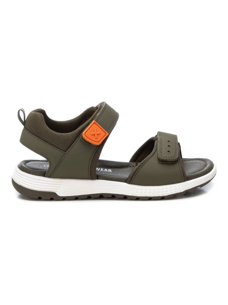 Sandales décontractées à sangle ajustable Kaki - Kiabi