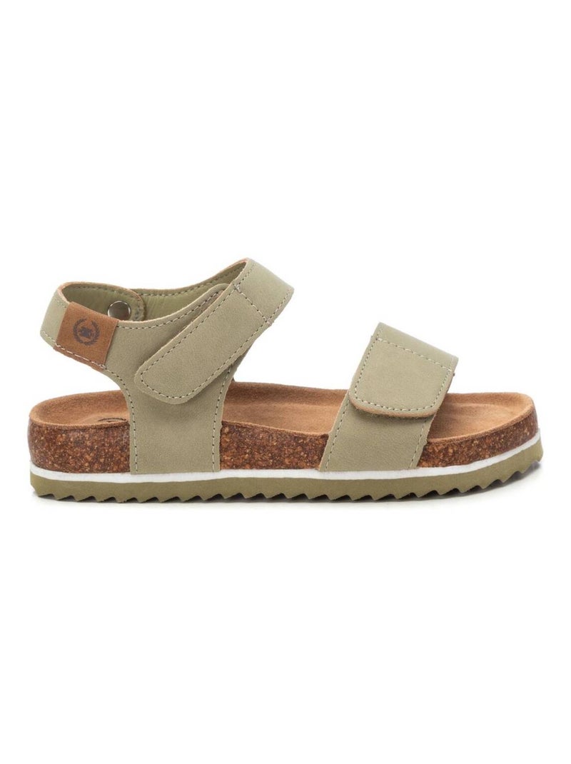 Sandales décontractées à sangle ajustable Kaki - Kiabi