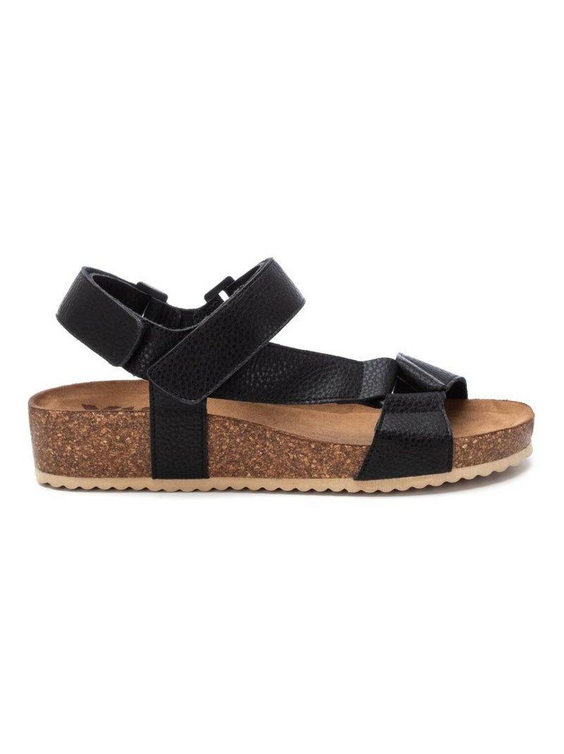 Sandales décontractées à sangle ajustable Noir - Kiabi