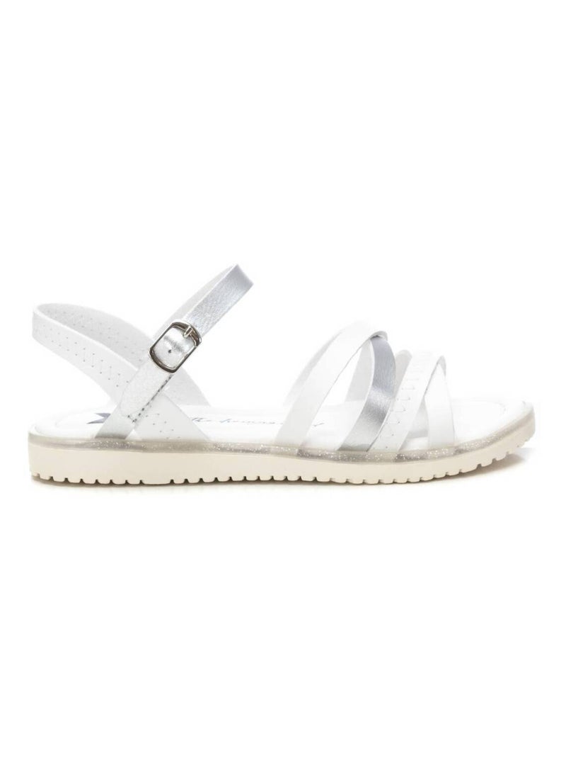 Sandales décontractées avec boucle Argent - Kiabi