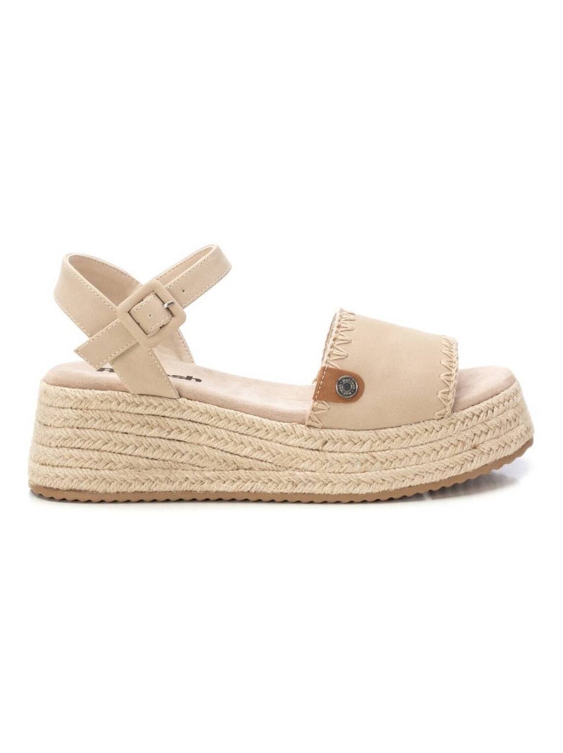 Sandales décontractées avec boucle Beige - Kiabi