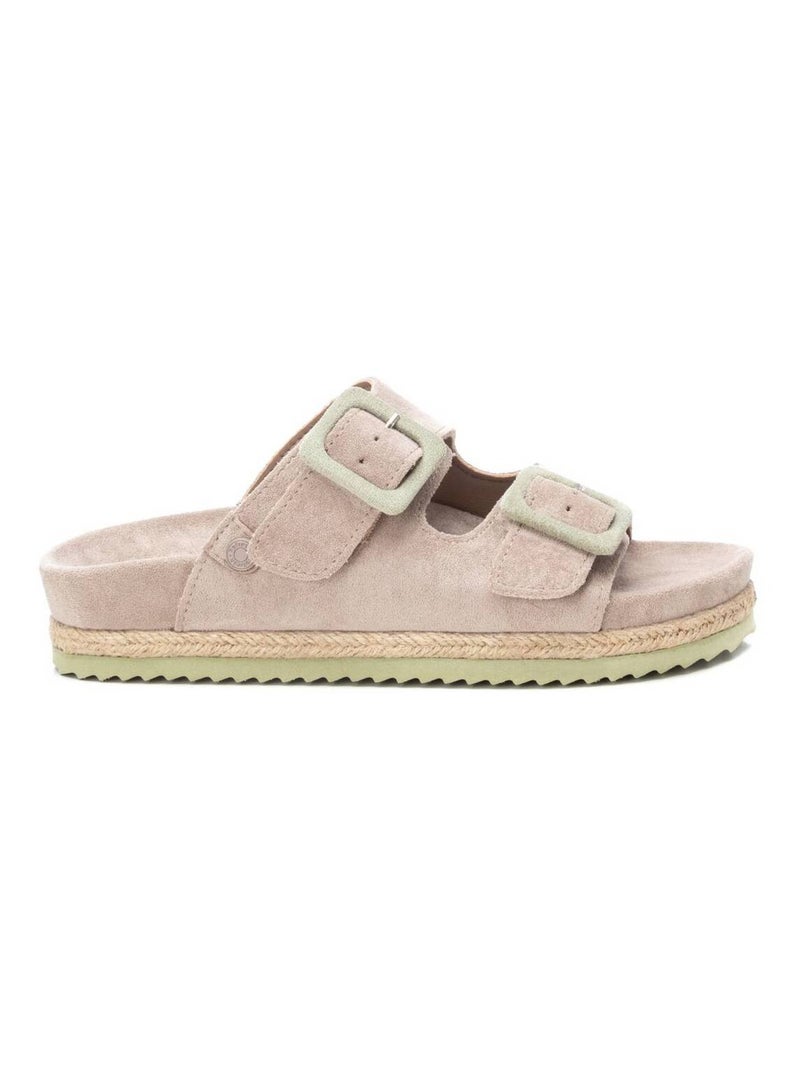 Sandales décontractées avec boucle Beige - Kiabi