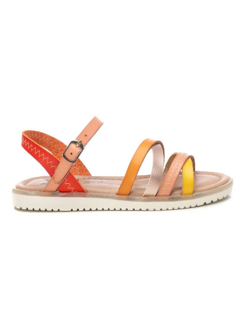 Sandales décontractées avec boucle Beige - Kiabi